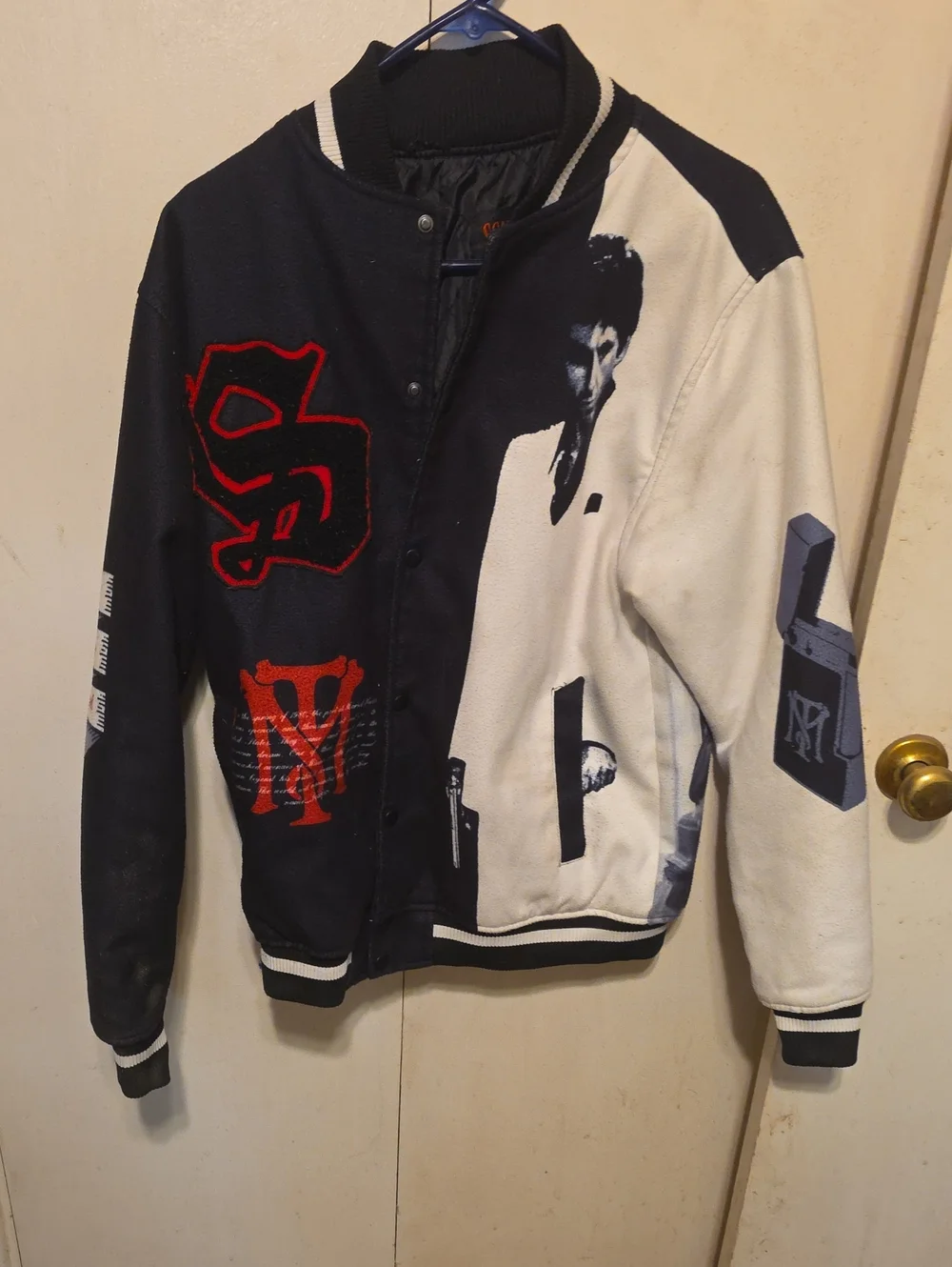 Scarface Graphic Varsity Jacket  Preowned
